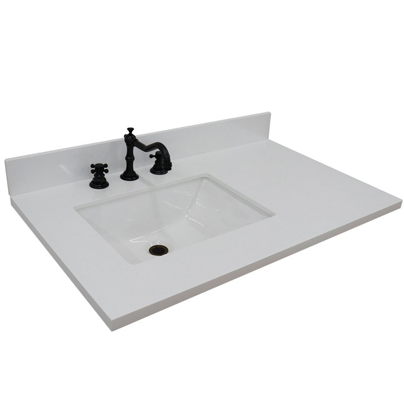 Bellaterra Home 37'' Stone Single Bathroom Vanity Top with Sink ...